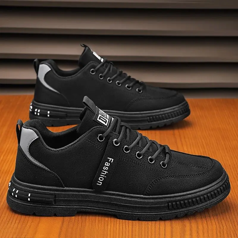 2025 New Men's Breathable Sneakers Trendy Lace-Up Casual Shoes Non-Slip Sole Comfortable Cushion Lightweight Design for Walking