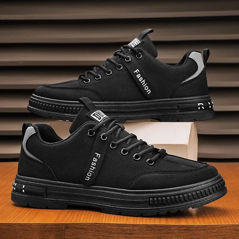 2025 New Men's Breathable Sneakers Trendy Lace-Up Casual Shoes Non-Slip Sole Comfortable Cushion Lightweight Design for Walking