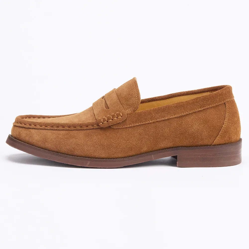 New Wholesale 2024 Men's Loafers Shoes Brand Genuine Leather Slip-On Closure Cow Suede UK Casual Shoes for Walking and Driving