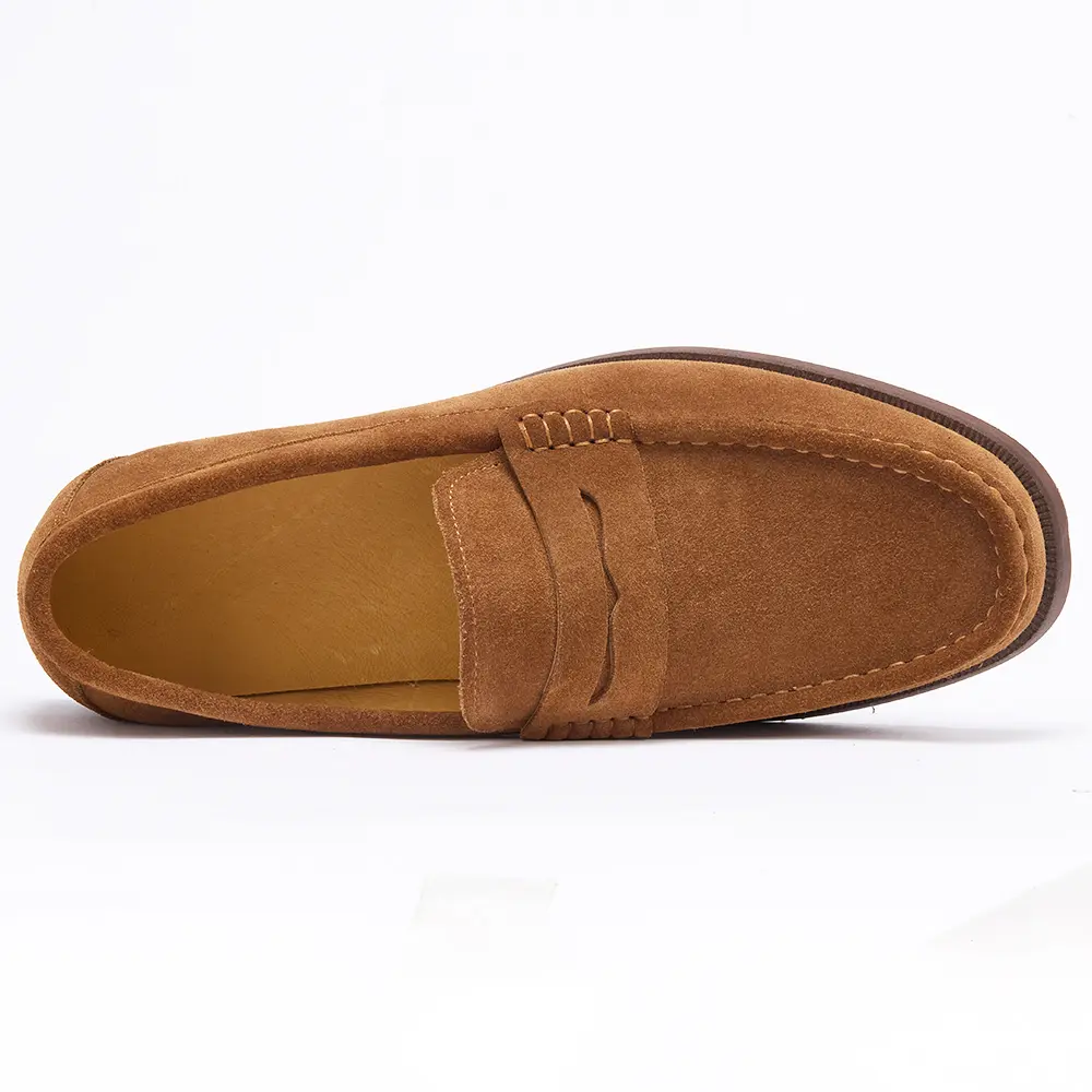 New Wholesale 2024 Men's Loafers Shoes Brand Genuine Leather Slip-On Closure Cow Suede UK Casual Shoes for Walking and Driving