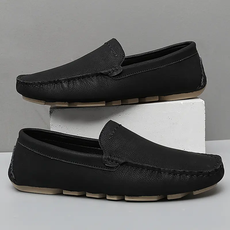 Genuine Leather Men Casual Shoes Luxury Brand Summer Mens Loafers Moccasins Man Breathable Slip on Driving Shoes Plus Size 39-47