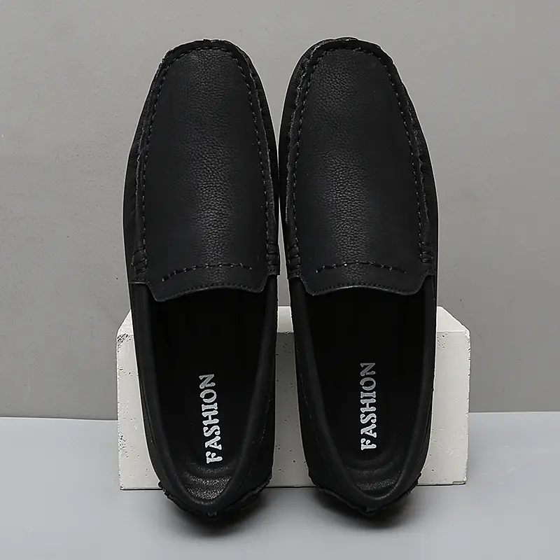 Genuine Leather Men Casual Shoes Luxury Brand Summer Mens Loafers Moccasins Man Breathable Slip on Driving Shoes Plus Size 39-47