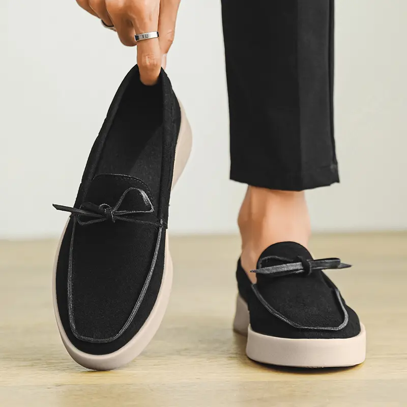 Summer Designer Men's Loafers Suede Leather Men Casual Shoes Breathable Slip on Flats Leisure Walk Driving Shoes Comfy Moccasins