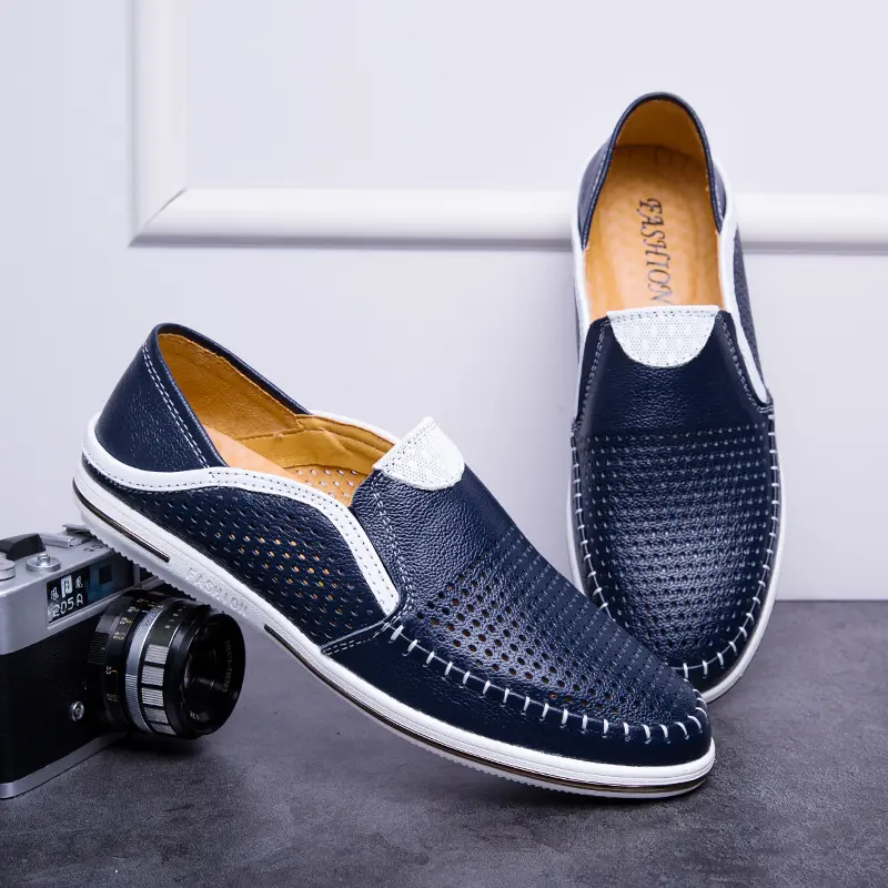 Men's Breathable Moccasin New High Quality Summer hollow out Casual loafers Fashion classic driving shoes for men Zapatos Hombre