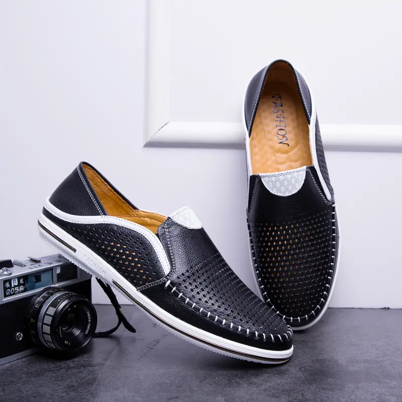 Men's Breathable Moccasin New High Quality Summer hollow out Casual loafers Fashion classic driving shoes for men Zapatos Hombre