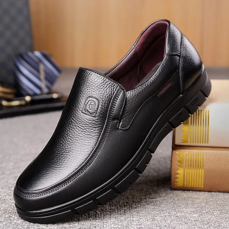 New Genuine Leather Handmade Shoes Casual Shoes For Men Flat Platform Walking Shoe Outdoor Footwear Loafers Breathable Sneakers