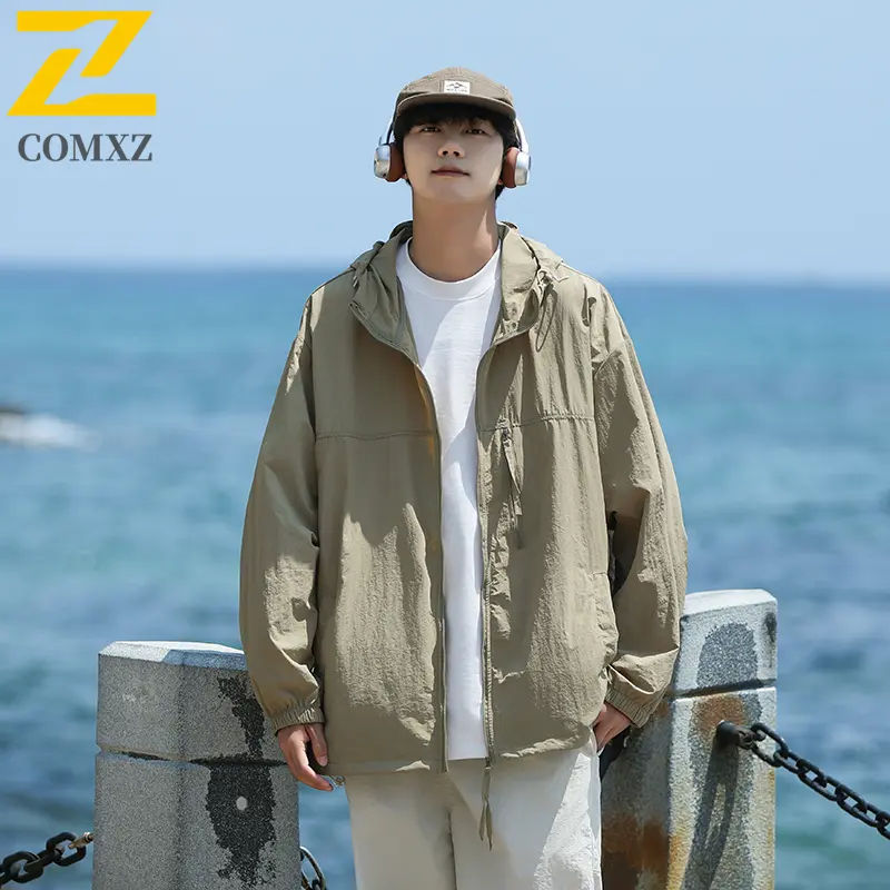 Men Sunscreen Jacket 2025 Summer New Quick Drying Lightweight UPF50+UV Resistant Hooded Skin Jacket Outdoor Fishing Cycling Coat