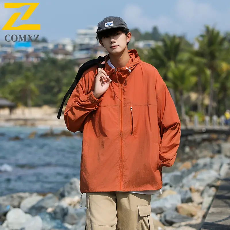 Men Sunscreen Jacket 2025 Summer New Quick Drying Lightweight UPF50+UV Resistant Hooded Skin Jacket Outdoor Fishing Cycling Coat