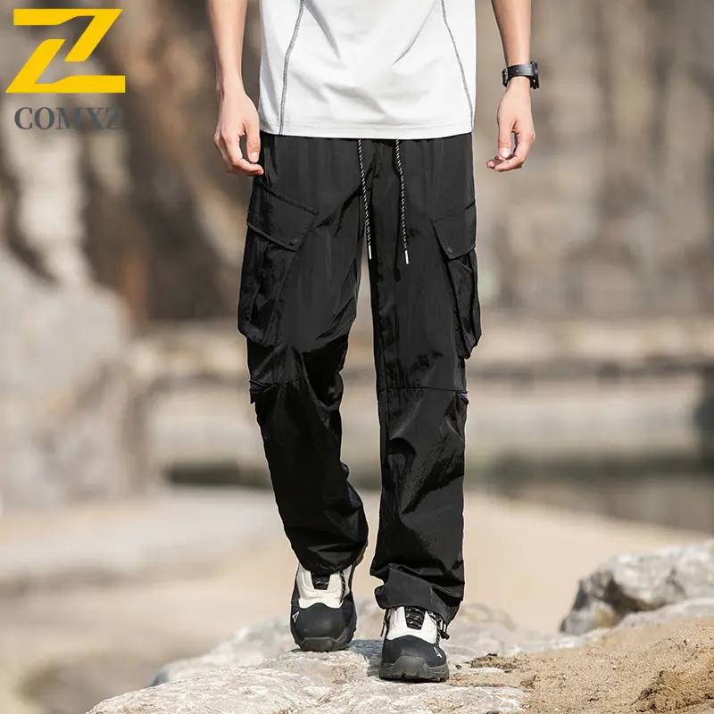 Men's Casual Pants 2025 Summer New Quick Drying Breathable Loose Workwear Straight Leg Pants Outdoor Camping Hiking Men's Pants