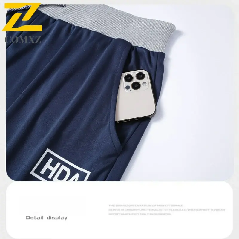 Summer suit Men's Sportswear Casual All-match Solid Color Quick-drying Breathable T-shirt +Jogging Shorts suit 2-piece Tracksuit