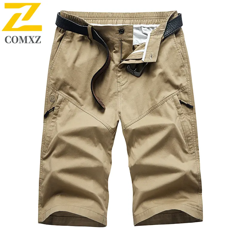 Pure Cotton Men Casual Pants 2025 New Skin Friendly Comfortable Breathable Workwear Shorts Outdoor Camping Hiking Casual Shorts