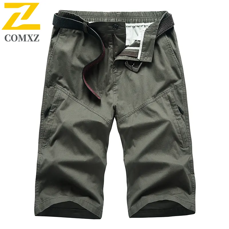 Pure Cotton Men Casual Pants 2025 New Skin Friendly Comfortable Breathable Workwear Shorts Outdoor Camping Hiking Casual Shorts