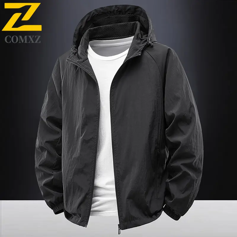 Men's Jacket Outdoor Windproof Lightweight Hiking Trekking Travel Coats Sports Exploration Camping Waterproof Breathable Coat