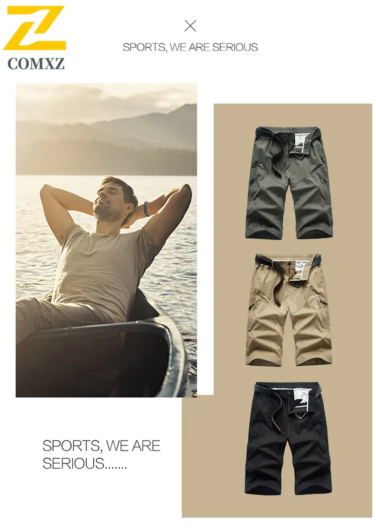 Pure Cotton Men Casual Pants 2025 New Skin Friendly Comfortable Breathable Workwear Shorts Outdoor Camping Hiking Casual Shorts
