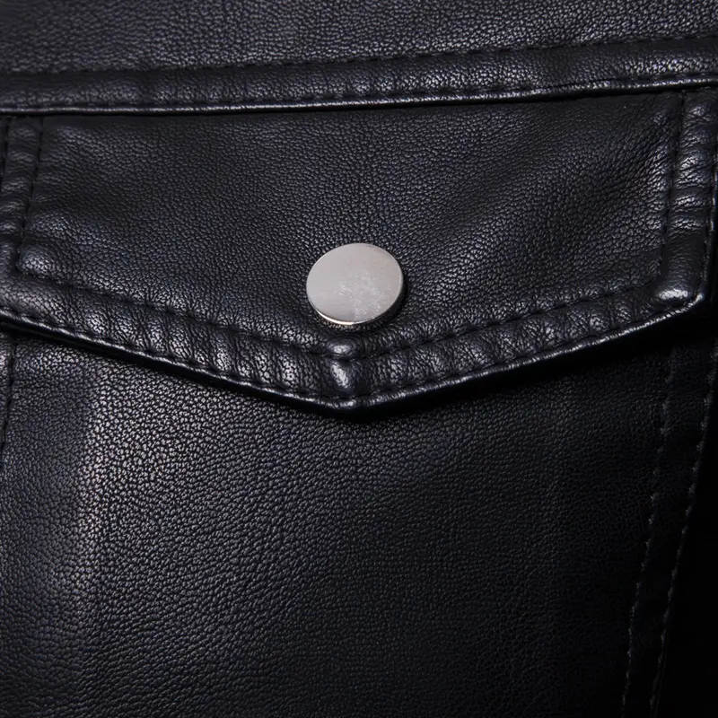 Autumn Winter Cargo Leather Jacket Men Plus Velvet Warm Fashion Trend Casual Male Coat Versatile Top Clothing PU Locomotive New