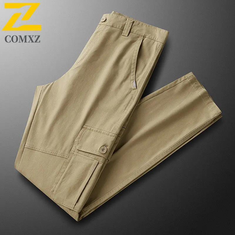 Cotton Men's Casual Pants 2025 New Loose Skin Friendly Comfortable Workwear Straight Pants Outdoor Camping Hiking Casual Pants