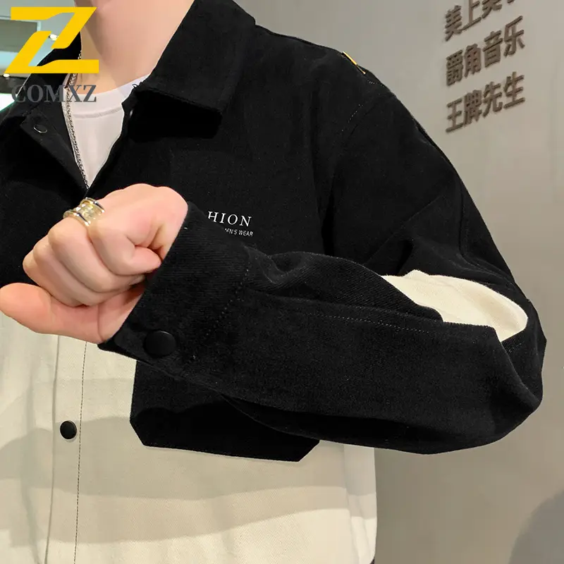 Men Jacket Winter Fleece Lined Thickened Casual Snow Exercise Coat Warm Turn Collar Hiking Travel Outdoor Contrast Color Coats