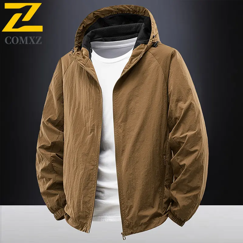 Men's Jacket Outdoor Windproof Lightweight Hiking Trekking Travel Coats Sports Exploration Camping Waterproof Breathable Coat