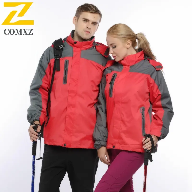 Men Winter Jacket 2025 Fleece Lined Thickened Windproof Waterproof Hiking Mountaineering Coat Outdoor Sports Thermal Warm Parka