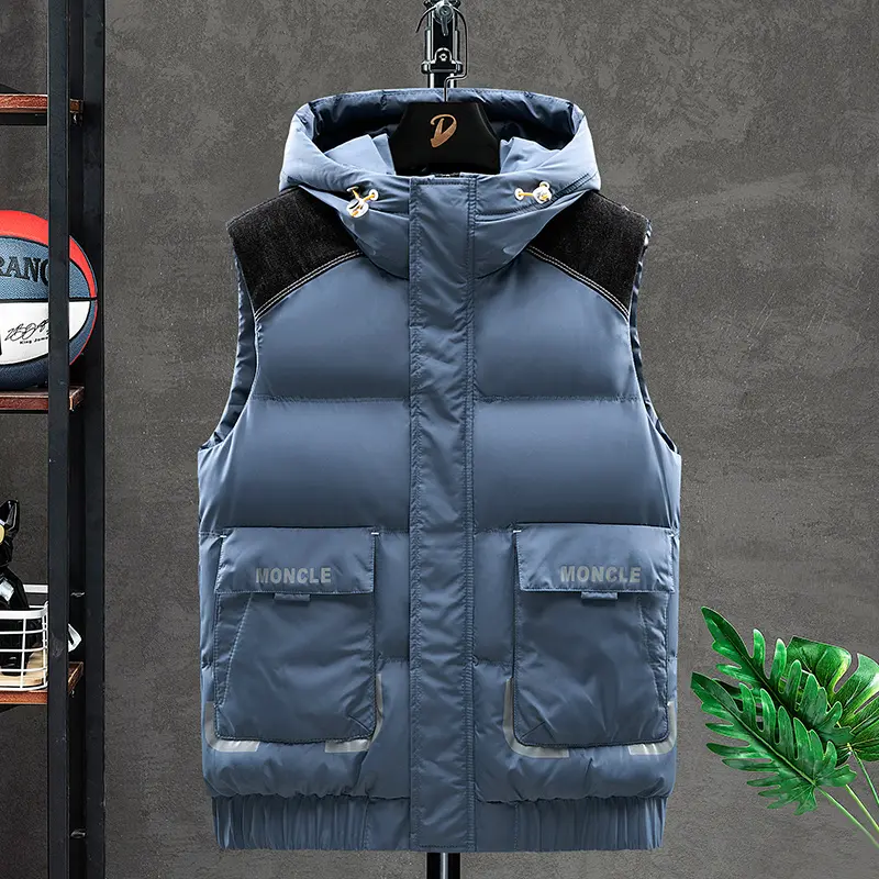 Autumn Winter Mens Vest Jacket Plus Velvet Warm Male Coat Fashion Trend Versatile Casual Waistcoat Brand Thickening Top Clothing