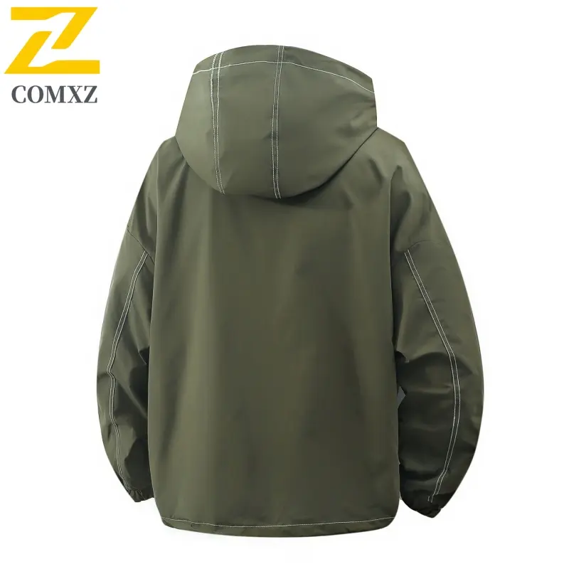 2025 Men's Jackets Windproof Wear Resistant Jacket Pure Color Outdoor Hiking Camping Sports Coat for Men Lightweight Breathable