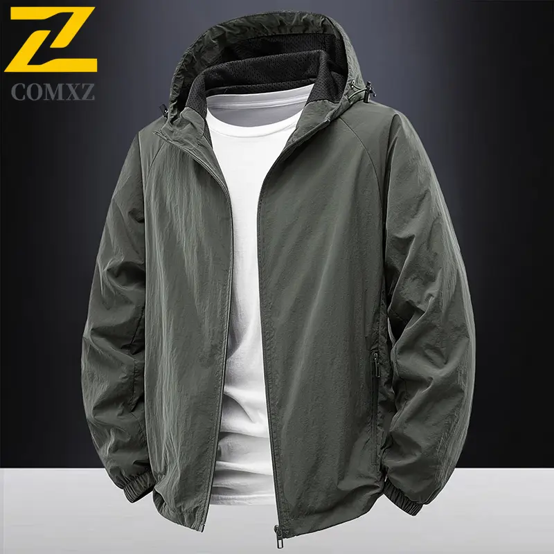 Men's Jacket Outdoor Windproof Lightweight Hiking Trekking Travel Coats Sports Exploration Camping Waterproof Breathable Coat