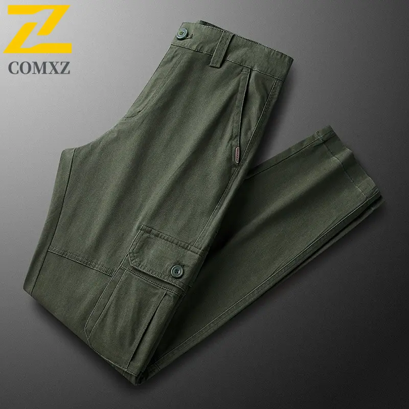 Cotton Men's Casual Pants 2025 New Loose Skin Friendly Comfortable Workwear Straight Pants Outdoor Camping Hiking Casual Pants
