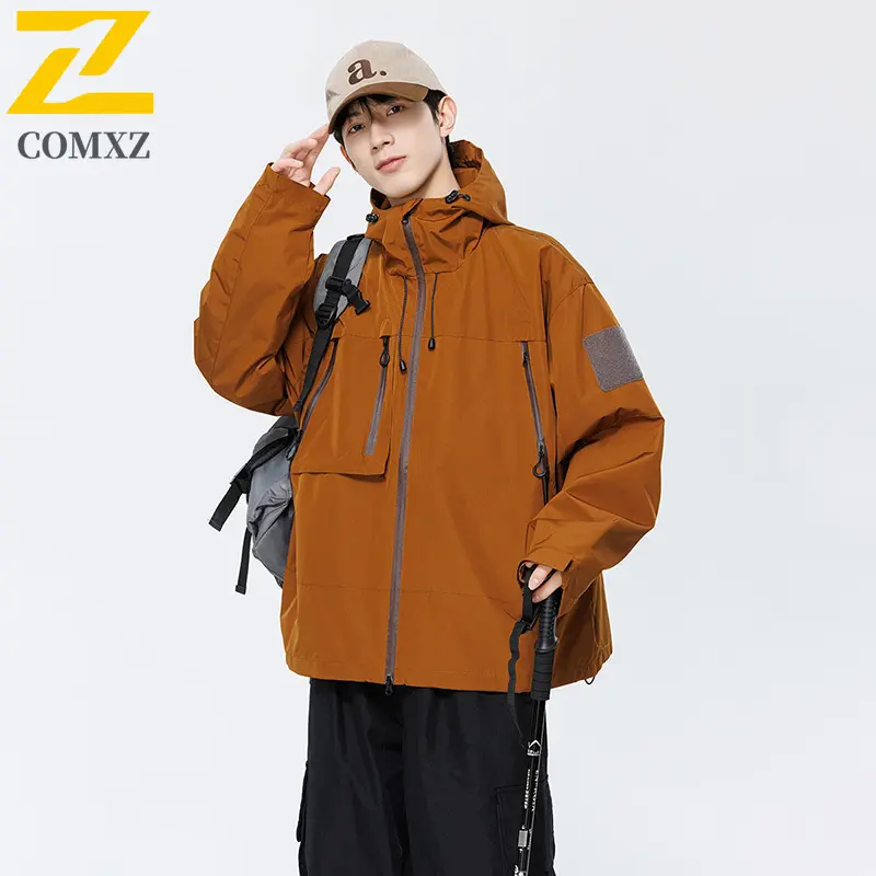 Trendy Men Jacket Windproof Waterproof Outdoor Adventure Travel Coat Lightweight Warm Winter Windbreaker Casual Streetwear Parka