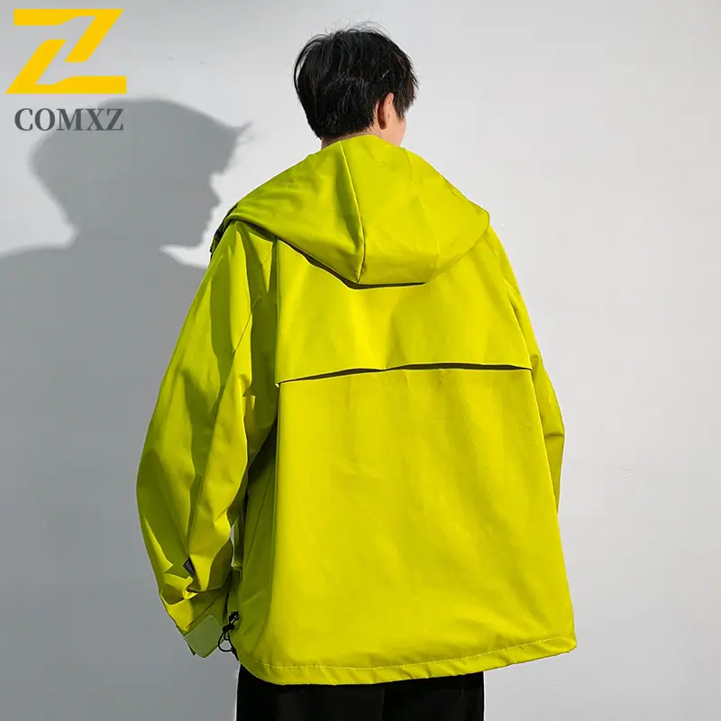 Spring and Autumn Men's Windbreaker Fashion Hoodie Multi Pocket Mountaineering Sports Charge Jacket New Men's Waterproof Coat