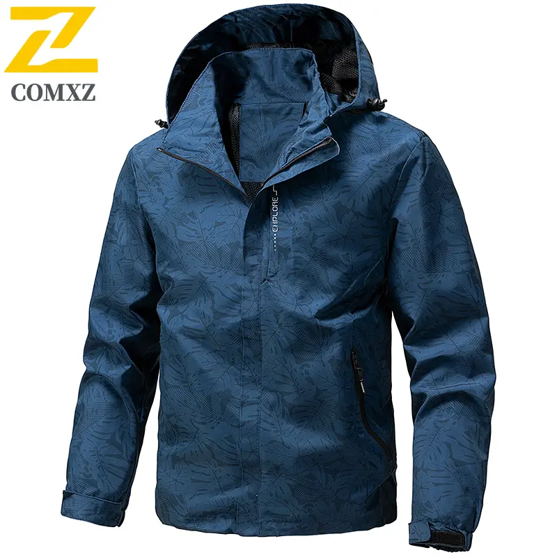 Men Charge Jacket 2025 Fashionable Printed Windproof Waterproof Breathable Sports Hooded Windbreaker Outdoor Camp Travel Jacket