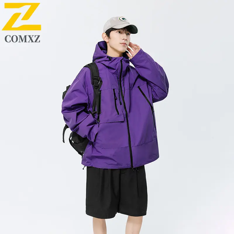 Trendy Men Jacket Windproof Waterproof Outdoor Adventure Travel Coat Lightweight Warm Winter Windbreaker Casual Streetwear Parka