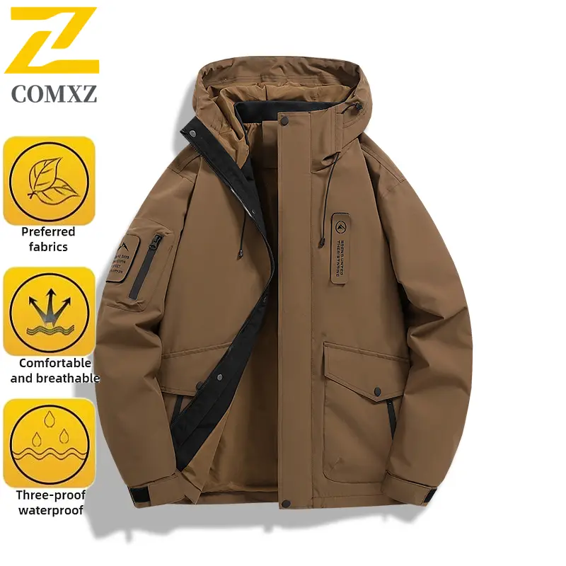 Men's Charge Jacket 2025 New Windproof Waterproof Breathable Mountaineering Sports Hooded Jacket Outdoor Camping Travel Jacket
