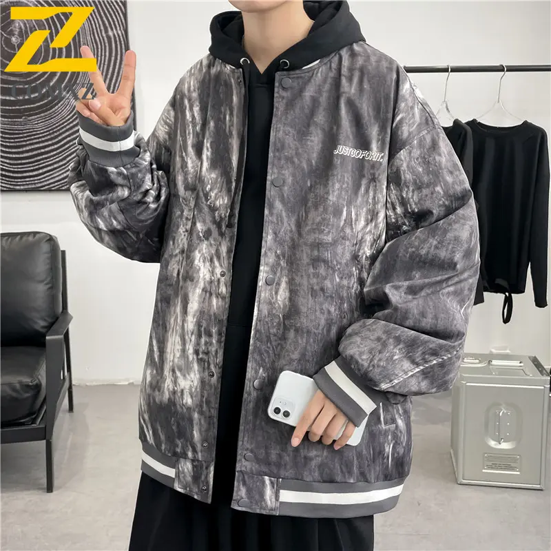 Trendy Men Jacket Autumn Baseball Style Casual Walking Travel Coat Outdoor Work Activities Lightweight Comfortable Windbreaker