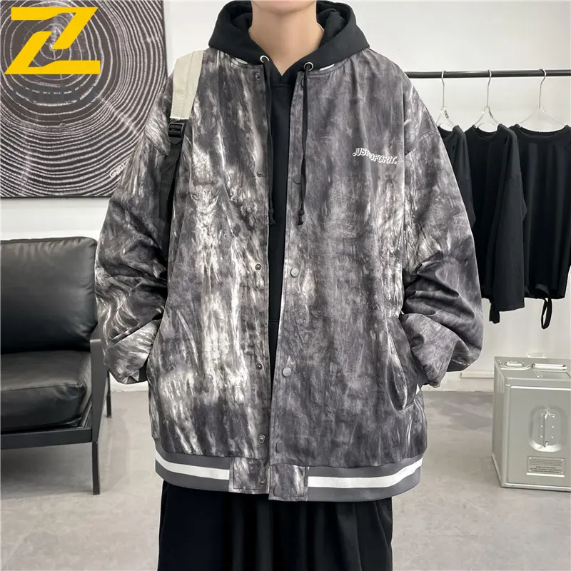 Trendy Men Jacket Autumn Baseball Style Casual Walking Travel Coat Outdoor Work Activities Lightweight Comfortable Windbreaker