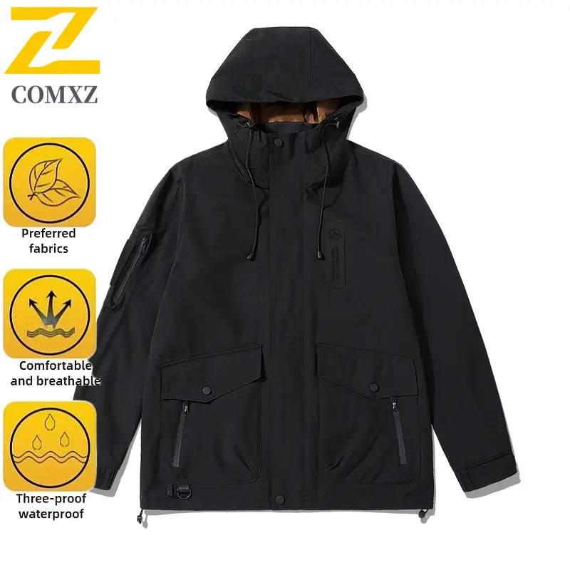 Men's Charge Jacket 2025 New Windproof Waterproof Breathable Mountaineering Sports Hooded Jacket Outdoor Camping Travel Jacket