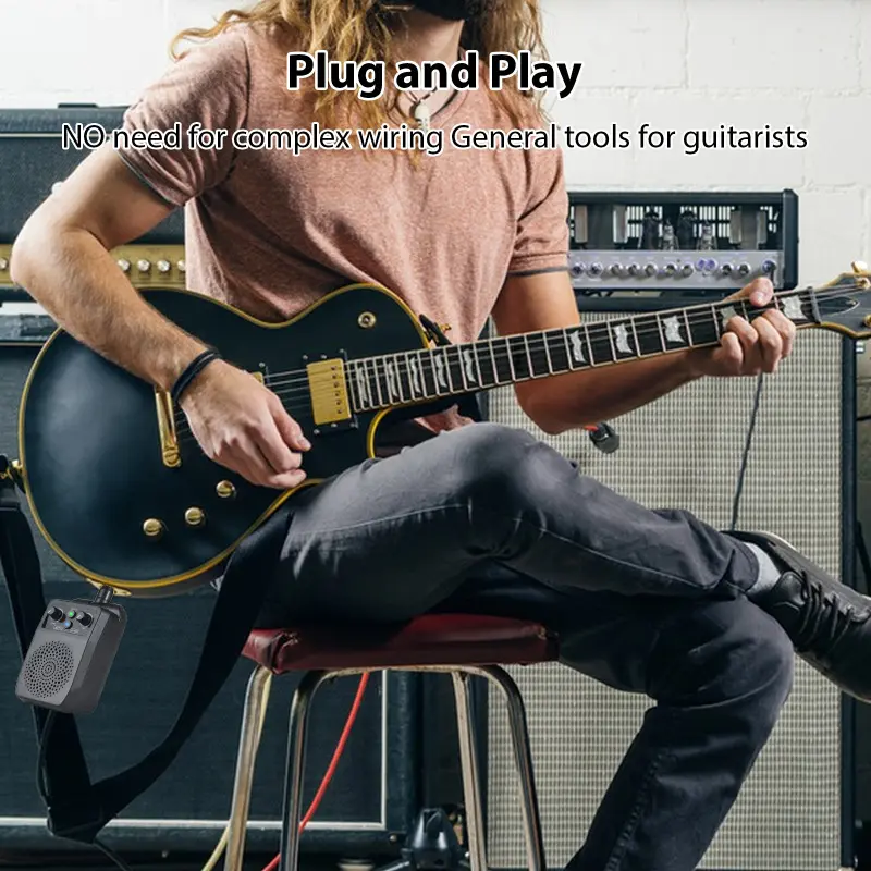 JOYO JA-05G Mini Guitar Speaker BT Voice Adjustment Portable Plug-in Speaker for All Electric Guitars Amplifier 1500mAh