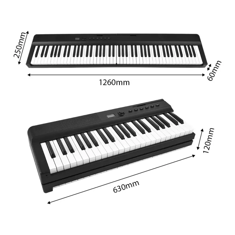 Folding Keyboard Piano 88 Key Full Size Foldable Electronic Organ Tremolo Function and App-Portable for Beginners with Pedal