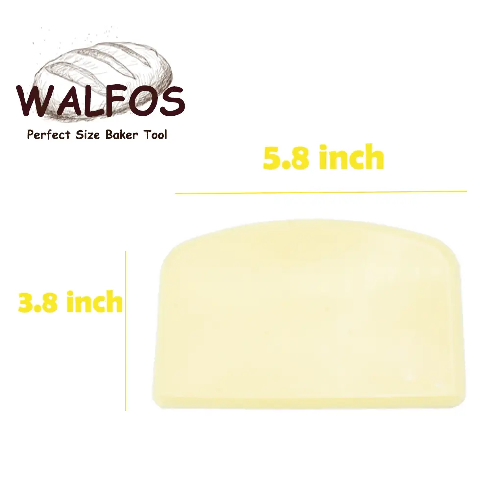 WALFOS Dough Scraper Cream Smooth Cake Trowel Bake Pastry Tool Dough Scraper Kitchen Butter Knife Dough Cutter High Quality