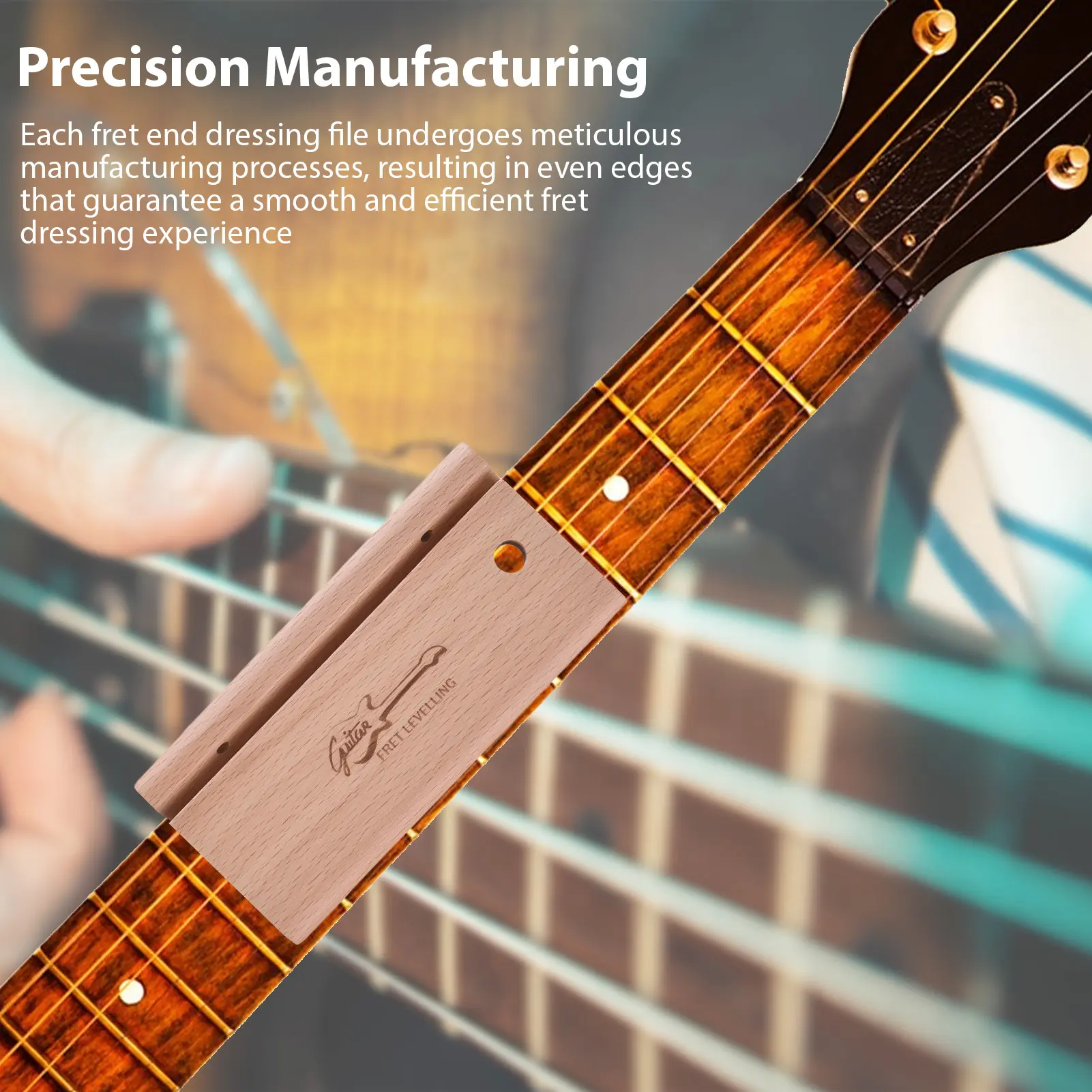 Angled File Guitar Fret Tool 3in1 Angle File with Brush Wrench 3/23/35 Degree Luthier File Tool String Instrument Fret Dressing