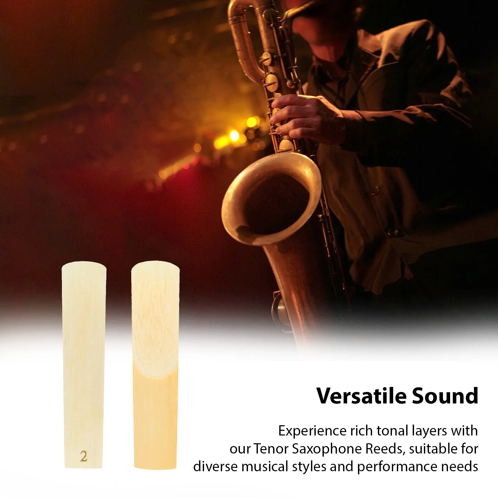 SLADE Saxophone Reeds 10 Pack Tenor Sax Reeds Rich Sound Saxophone Reeds Kit Replacement Parts for Saxophone Beginner and Player