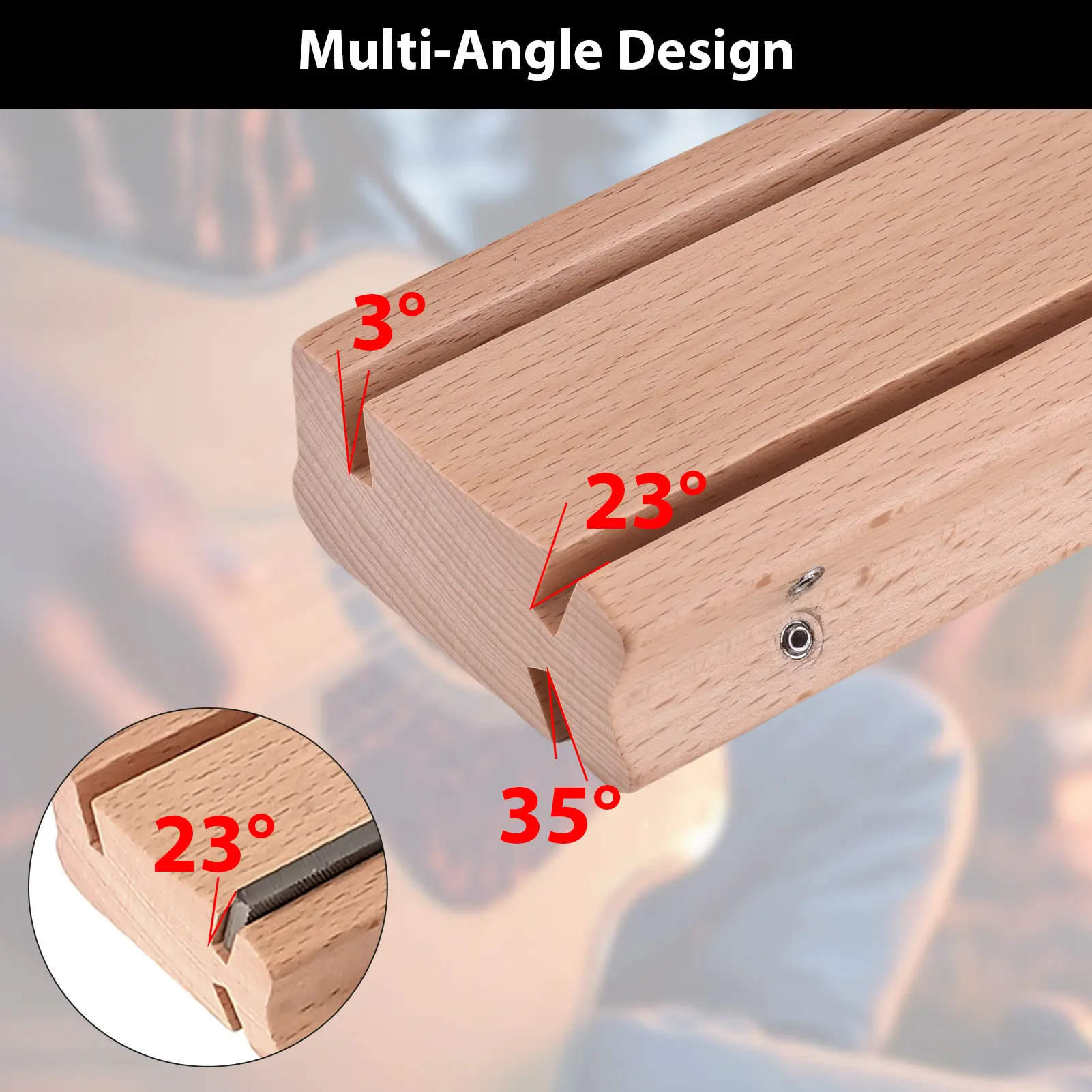 Angled File Guitar Fret Tool 3in1 Angle File with Brush Wrench 3/23/35 Degree Luthier File Tool String Instrument Fret Dressing