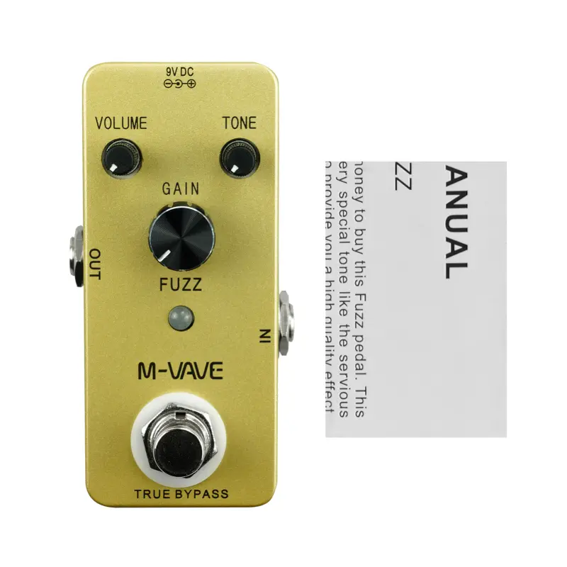 M-VAVE FUZZ Vintage Fuzz Guitar Effect Pedal Zinc Alloy Shell True Bypass Guitar Pedal for Guitar Accessories Guitar Parts