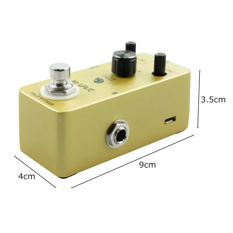 M-VAVE FUZZ Vintage Fuzz Guitar Effect Pedal Zinc Alloy Shell True Bypass Guitar Pedal for Guitar Accessories Guitar Parts