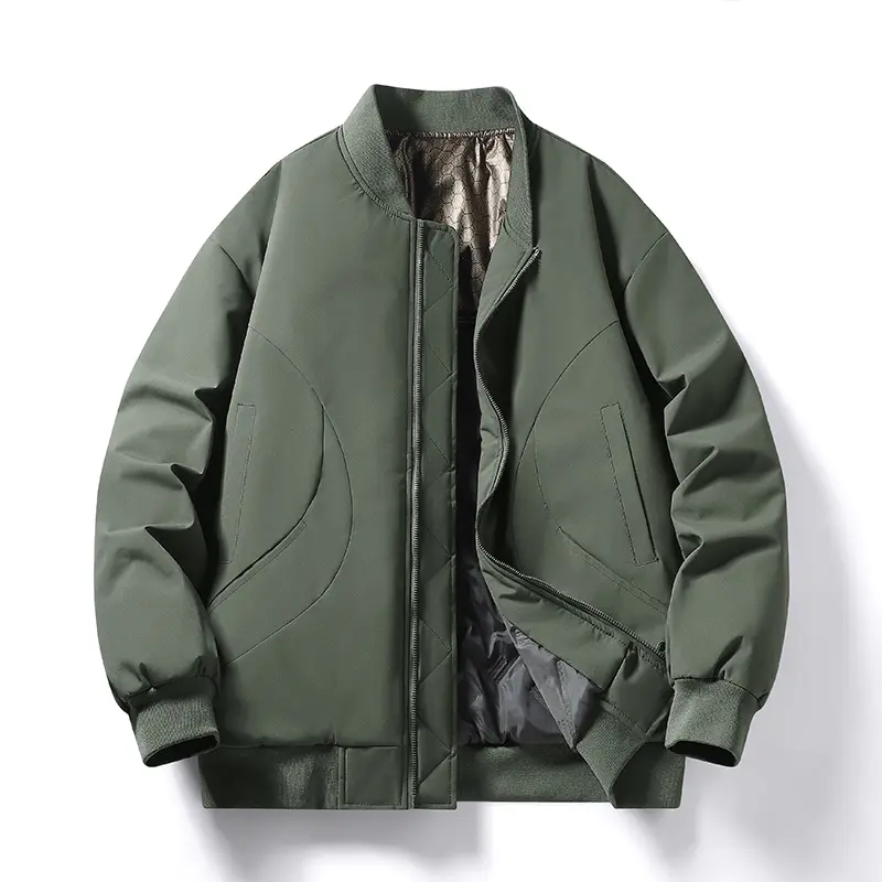 2025 Men's Jacket American Couple Trendy Brand Thick Baseball Cotton Jacket Autumn/Winter New Flight Jacket  Warm Cotton Coat