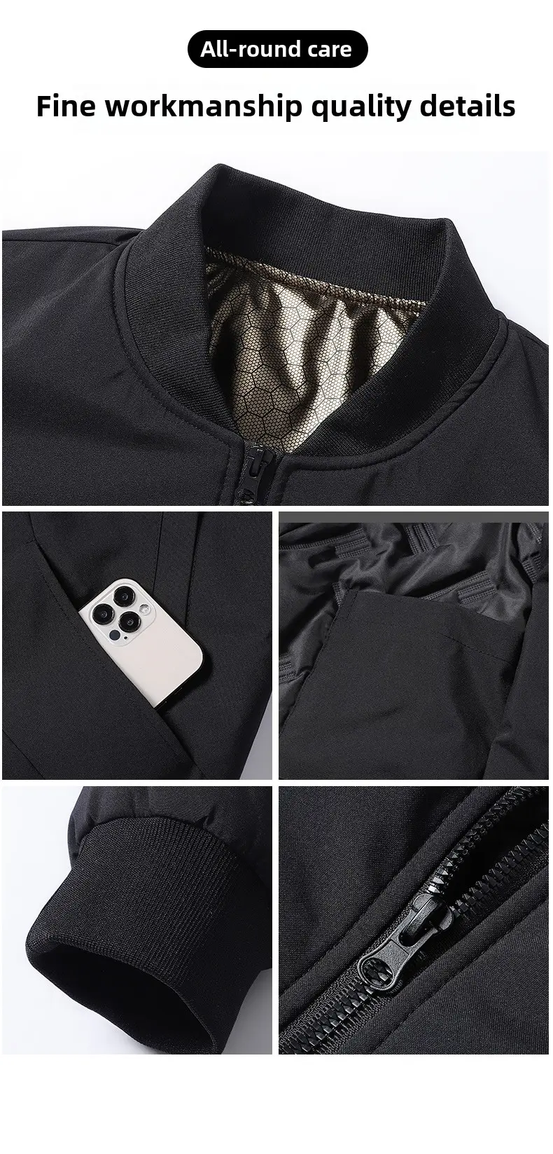 2025 Men's Jacket American Couple Trendy Brand Thick Baseball Cotton Jacket Autumn/Winter New Flight Jacket  Warm Cotton Coat