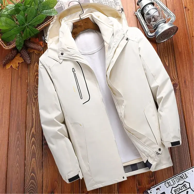 Autumn Hoodie Jackets Men's Windproof Waterproof Warmth Fashion Trends Male Coat Versatile Outdoor Mountaineering Clothing New