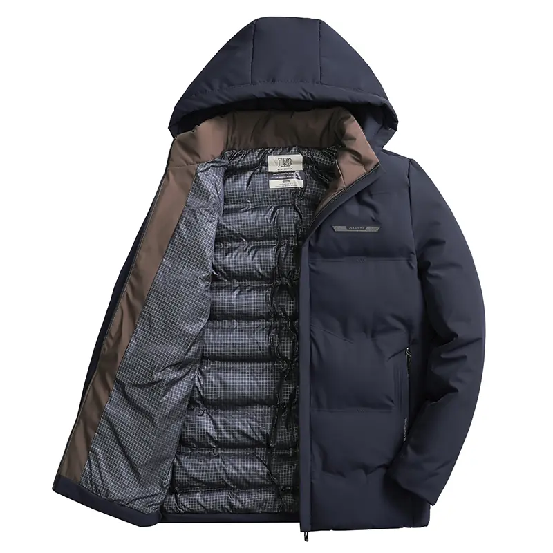 Men's Cotton Jacket Autumn Winter Casual Fashion Business British Trench Coat Warm Fleece Trend Versatile Slim Male Top Clothes