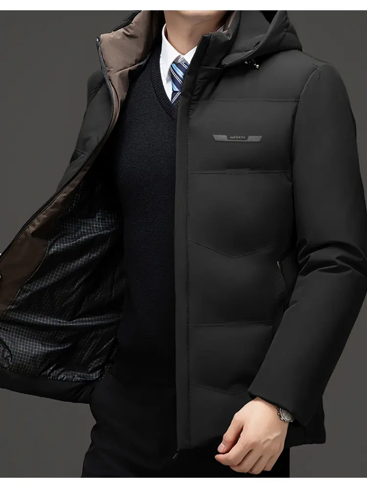 Men's Cotton Jacket Autumn Winter Casual Fashion Business British Trench Coat Warm Fleece Trend Versatile Slim Male Top Clothes