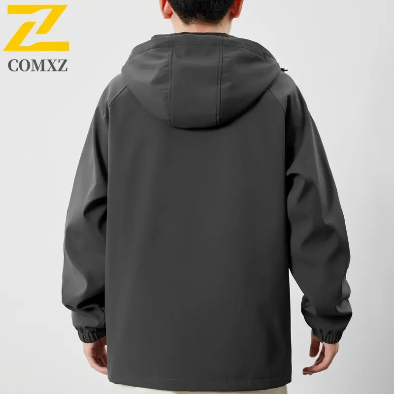 Men's Waterproof Rain Jacket Lightweight Outer Hooded Outdoor Raincoat Hiking Windproof Jacket Climbing Outdoor Jackets M-8XL