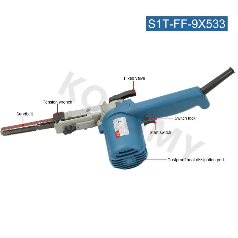 220V Electric Belt Sander Belt Grinder Angle Grinding Machine with 9x533mm Sanding Belts DIY Polishing Machine for Wood Metal